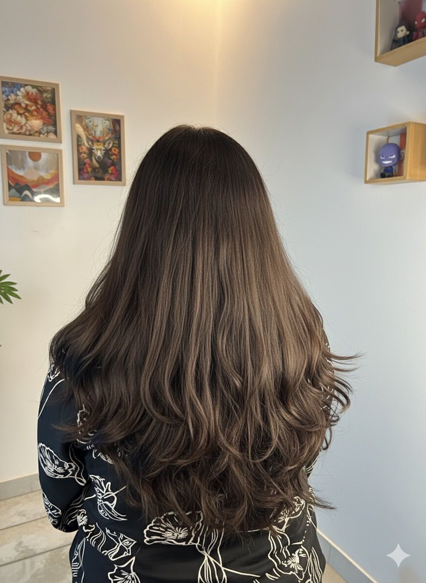 Ear-to-Ear Step Cut Extension - 5 Pin Clip-On Volume