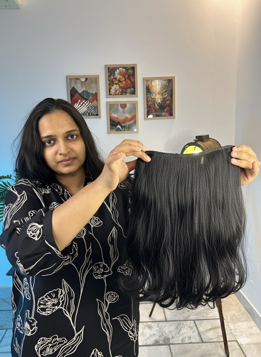 Ear-to-Ear Step Cut Extension - 5 Pin Clip-On Volume