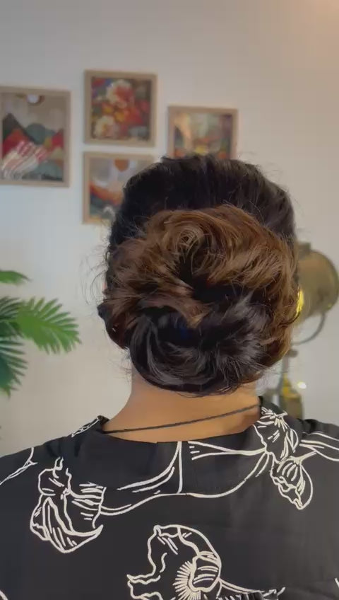 Natural Hair Extension Bun Scrunchie - Matte Finish, Instant Volume
