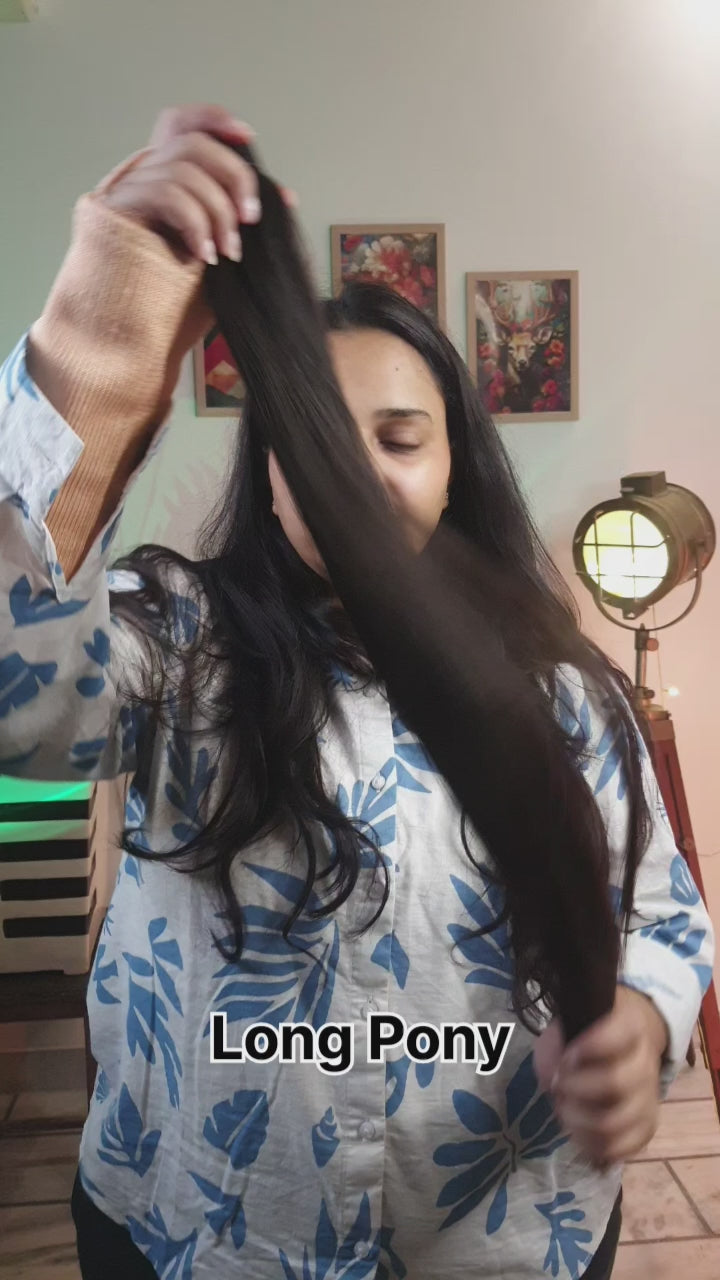 Long Straight Ponny Extension - Wrap-On Volumizing Ponytail